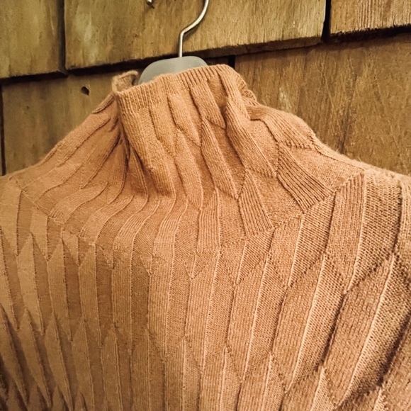 Spanner Sweater with a One-Piece Stand Cable Knit Light Brown Pullover Size S - Picture 2 of 8